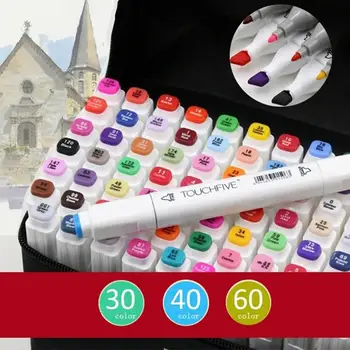 

30/40pcs Multicolor Double Head Drawing Pen Painting Pen Art Marker Pen Smooth School Graffiti Sketching Multifunctional