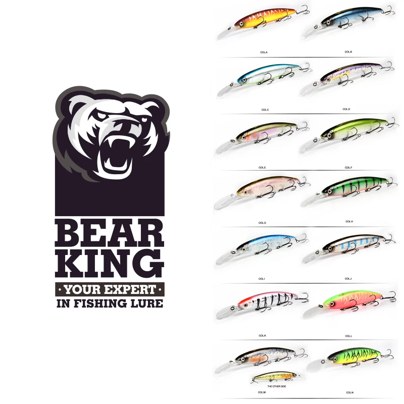 Bearking 130mm 28.6g 전문 품질 낚시 미끼 하드 미끼 다이빙 2.5-3m 품질 wobblers minnow 인공 미끼 태클