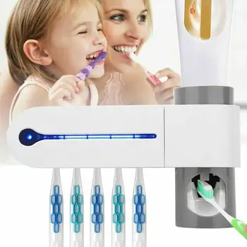 

Multifunctional Toothbrush Holder Ultraviolet Toothbrush Toothbrush Sterilizer Disinfector UV Toothpaste Dispenser Disinfec W4Q2