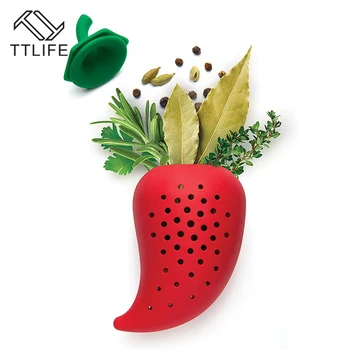 

Pepper Shape Spice Filter Silicone Tea Infuser Strainer Spice Chili Herbal Infuser Filter Tool Seasoning Kit Kitchen Accessories