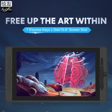 15.6 pouces HUIYOU H16 moniteur graphique stylo numérique affichage tablette de dessin pour Windows10 IPS 8192 niveaux avec 7 touches chaudes