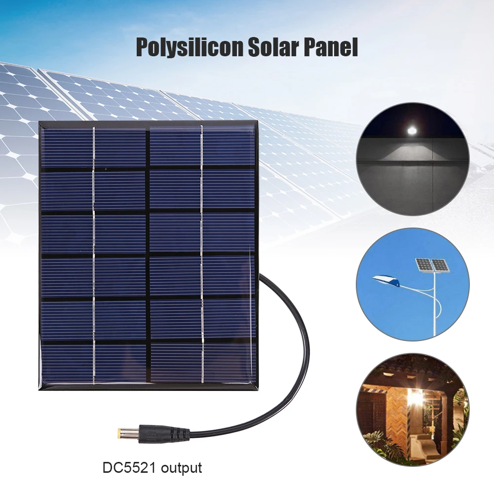 2021 Special Study DIY Battery Charger Outdoor Travel Portable Polysilicon Solar Panel for Solar Power Lights