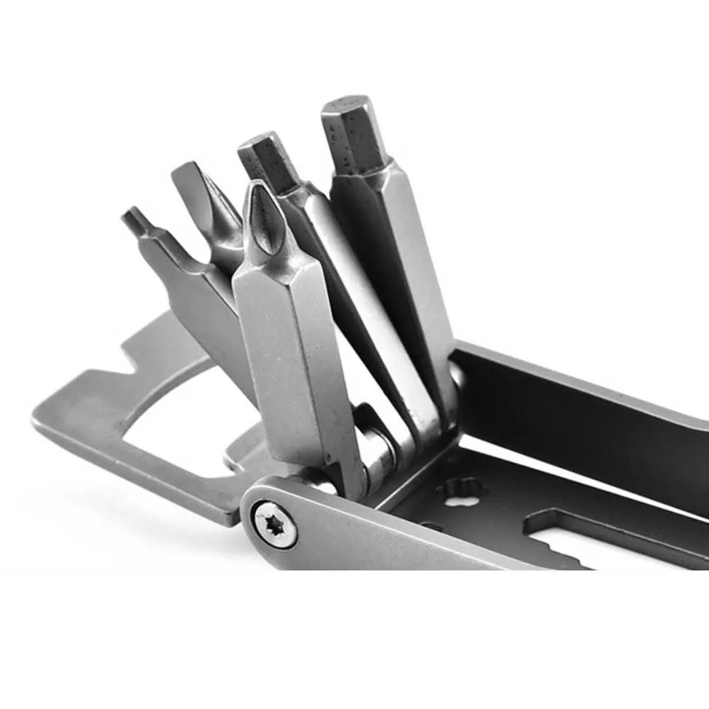 

Multi-function gadget bicycle repair tool stainless steel bike portable tool biking supplies survival pocket tool
