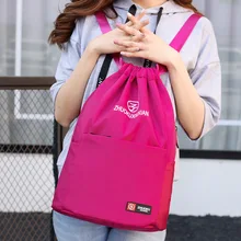 Шнурок сумка, рюкзак со шнурком Для женщин простота наружного путешествия выдвижной ремень рюкзак Водонепроницаемый хранения спортивная сумка для спортзала Manufa