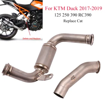 

Titanium Alloy Motorcycle Exhaust Mid Link Pipe Modified For KTM Duke 125 250 390 RC390 2017-2019 Middle Connect Tube Slip On