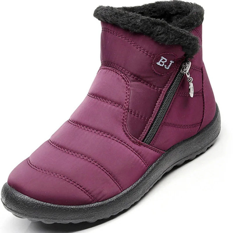 2019 New Women Boots Plush Warm Snow Boots Women Boots Fashion Ankle Boots For Women Winter Boots Female Winter Plus Size 43