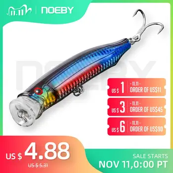 BIG SALE ❤️ Noeby Fishing Lure 11 Colors Available Feed Popper NBL9246 100/120/150mm 19.5/29/54.5g ABS Plastic Top Water for Sea Bass - discount item 38% OFF Sports & Entertainment