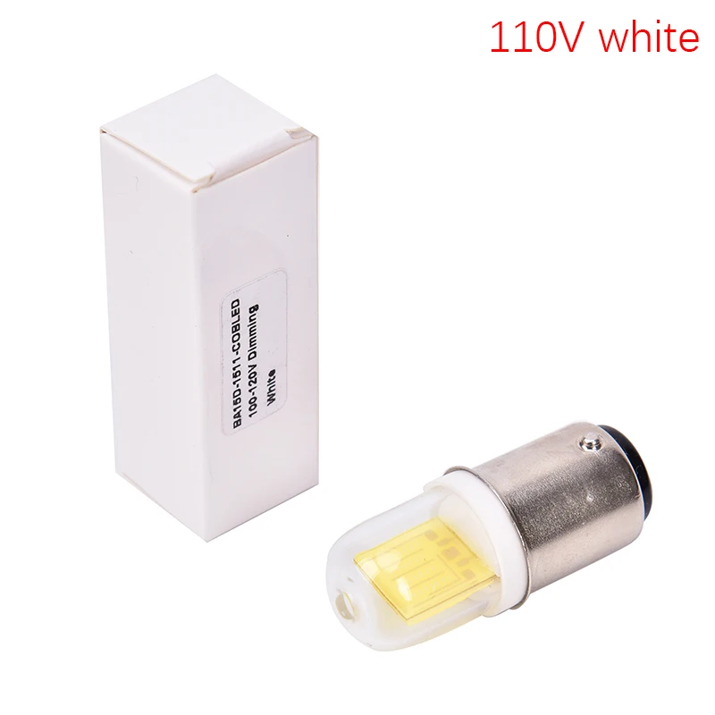 AC 5W 110V 220V BA15D LED Light Bulb COB LED Lamp For Chandelier Sewing Machine - Испускаемый цвет: 110V white