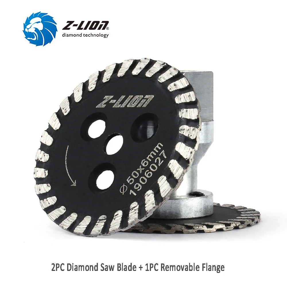 Z-LION 30/40/50 мм алмазный пильный диск со съемными фланец M14 5/8-11 гравировальный режущий диск резьба бетонный гранитный Песчаник - Цвет: 50MM