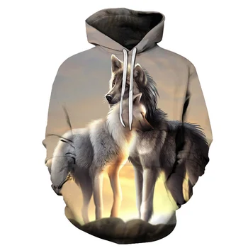 

Funny Animal Wolf 3D Printed Hoodies Men Women Pullover Sweatshirt Male Spring Autumn Long Sleeve Tracksuit Drop Ship