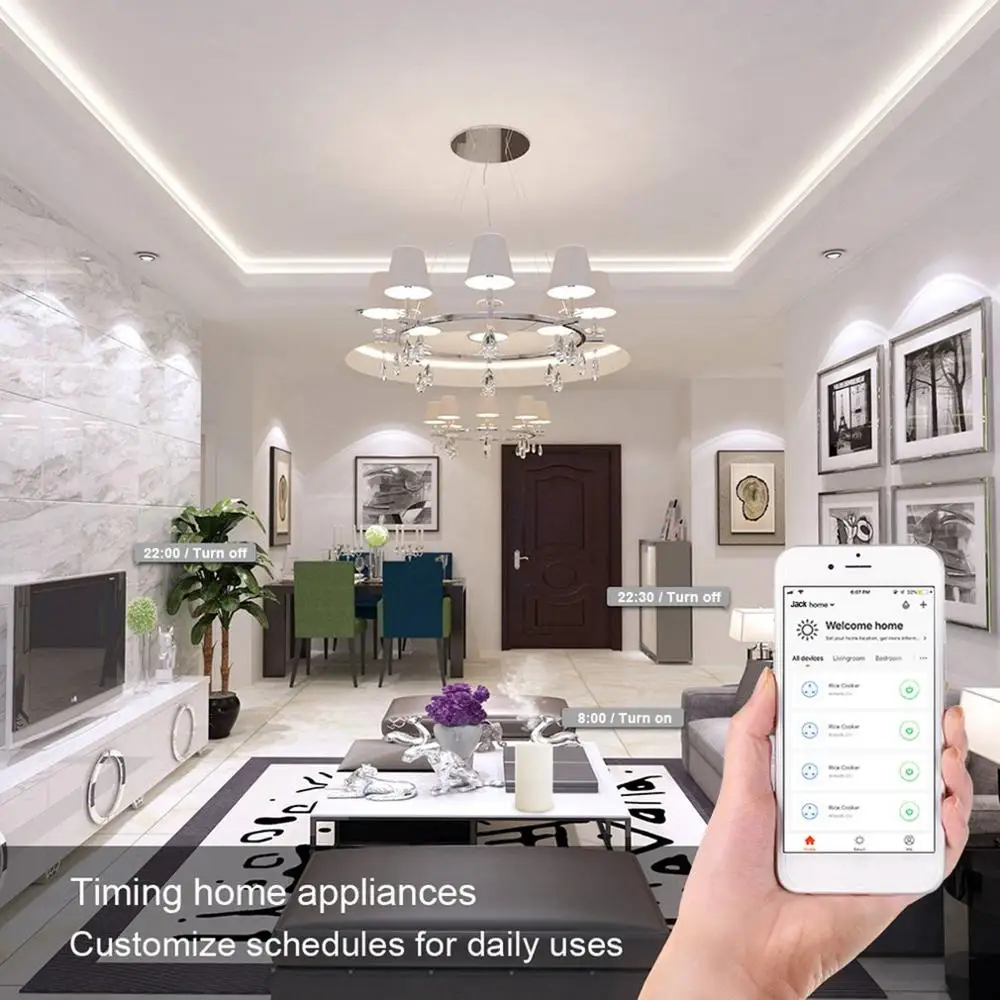 U3S Wi-Fi Smart Plug беспроводной Голосовое управление переключатель времени с портами гнездо синхронизации для Alexa Echo Dot Google Home
