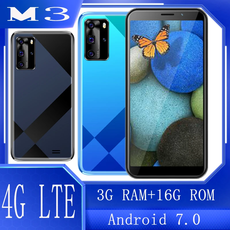 Смартфон M3 4G LTE глобальная версия 3G ОЗУ + 16 Гб ПЗУ экран 5 дюйма четырёхъядерный 13