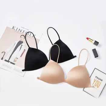 

Thin Bra Lingerie New Triangle Cup Gather Thin Strap Bras Comfortable Simple No Rim All-Match Underwear Sexy Slimming Bras