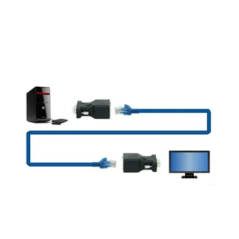 

1 Pair VGA Extender Male Female to LAN RJ45 CAT5 CAT6 20M Network Cable Adapter Cable Adapter In stock Dropshipping