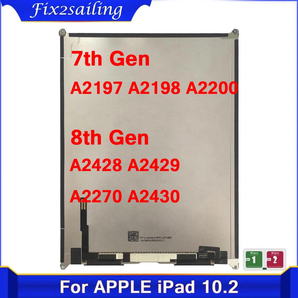 Оригинальный ЖК-экран стеклянная панель для iPad 7 / 8 10 2 2019 7-го поколения A2197 A2198 /8th