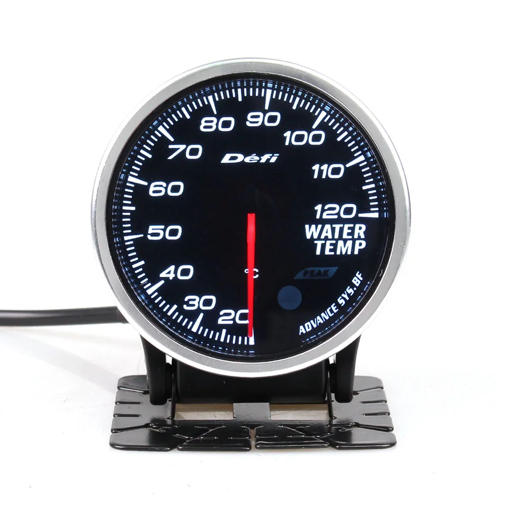 

60MM Defi Advance Water Temp Gauge Meter 7 Colors backlight Adjustable 20~120 Degrees With Electronic Sensor For Car/Boat/SUV