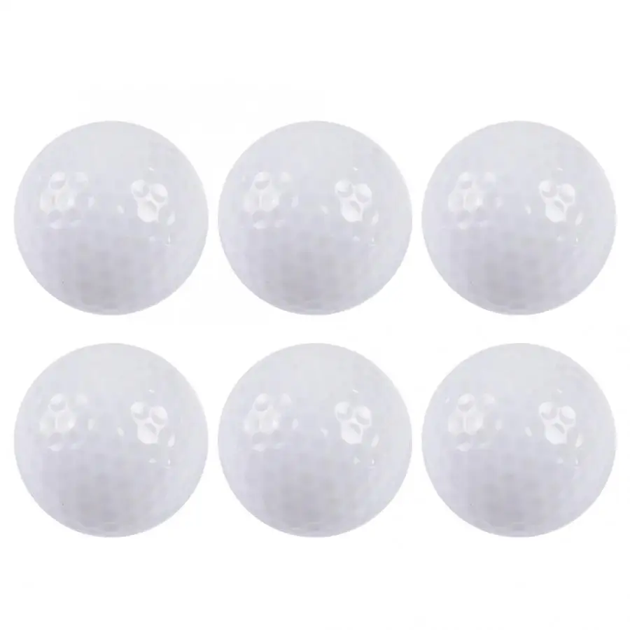 

6 Pcs Durable LED Flashing Light Up Blink Glow in the Dark Long Lasting Night Two-layer Balls For Accessories