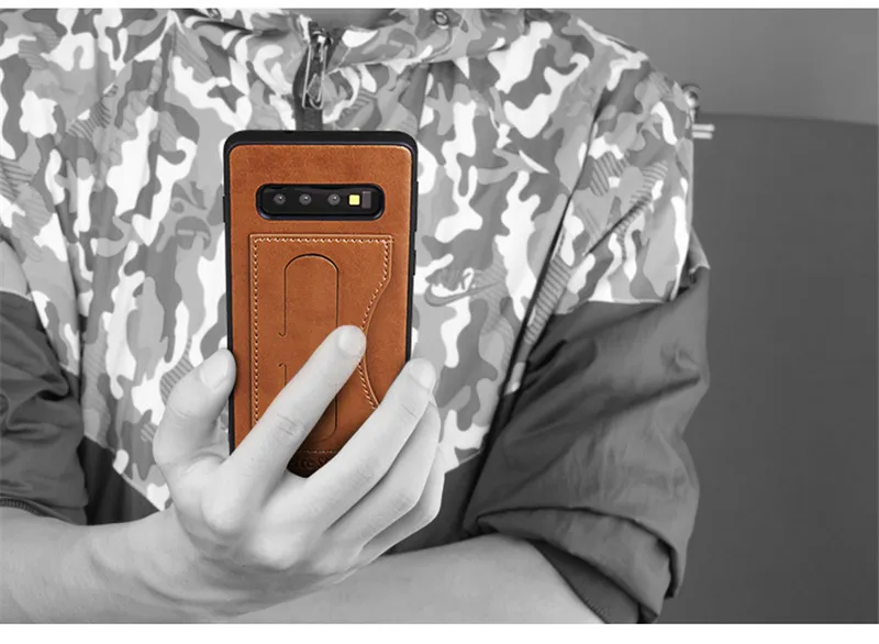 Автомобильный Магнитный кожаный чехол Etui Note10plus для samsung Galaxy Note 10, 8, 9, S10, S9, S8 Plus, S10E, слот для карт, тонкий Чехол