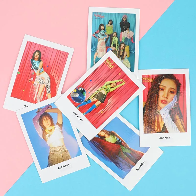 6 шт./компл. K-POP красный бархат Ablum ломо карты самодельные бумажные фото карты вентилятор Коллекция подарков
