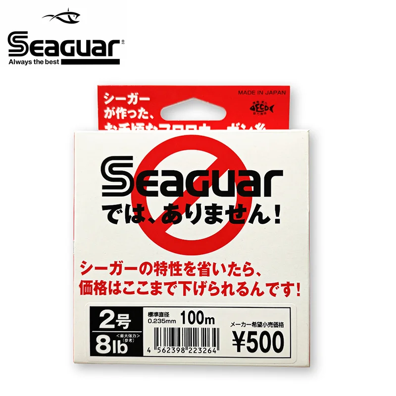 Оригинальная модель SEAGUAR белая этикетка 100 м 4LB 20LB тестовая леска для ловли карпа