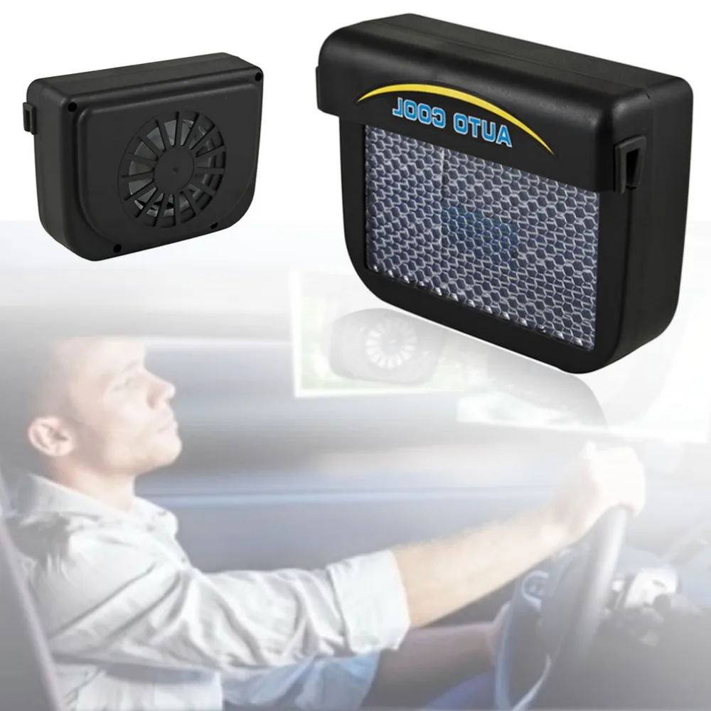 Solar Power Car Auto Air Vent Cool Fan Cooler Ventilation System Radiator Fan Exhaust Heat Fan Automobile Fan with Rubber