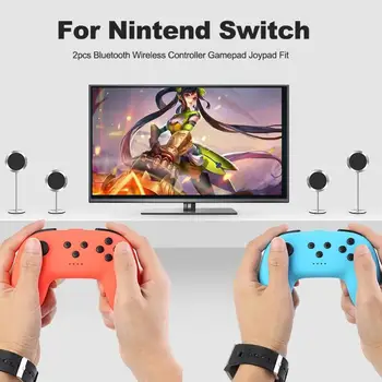 

Hot Sale Gamepads Multi-function Solid Color 2pcs Mini Bluetooth Gamepad Vibration Handle Joystick Fit for Nintend Switch NS