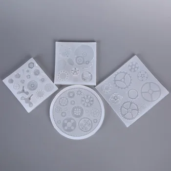 

DIY Punk Style Resin Gear Silicone Mold Handmade Cool Decorations Machine Toothed Wheel Mould