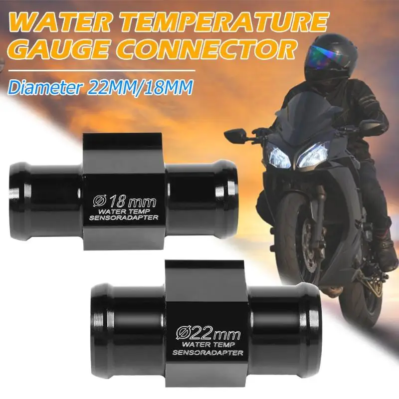 

18mm 22mm Water Temperature Adapter CNC Practical Durable Motorcycle Water Temp Joint Pipe Sensor Radiator Hose Adapter