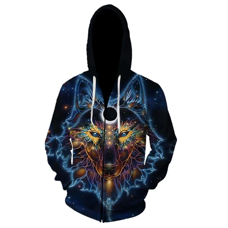 LLS-697 XS-5XL новейший Волк 3D принт животные крутые забавные Hooides мужские с длинным рукавом осень зима мужской модный свитер Hooides - Цвет: LLS-697