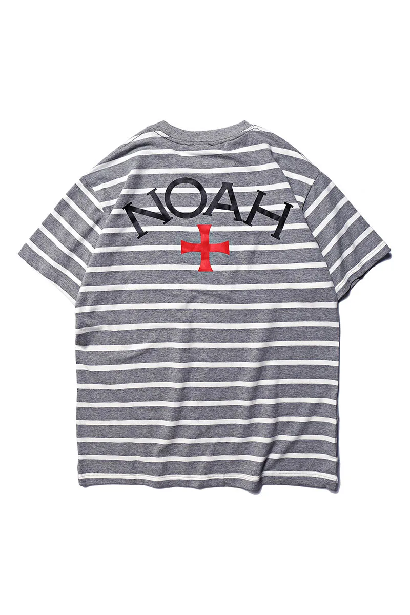 Новинка года, футболка с нашивками в полоску с карманами и надписью NOAH, модная уличная футболка в стиле хип-хоп для мужчин и женщин, простая хлопковая Футболка Noah, футболка NOAH - Цвет: 1