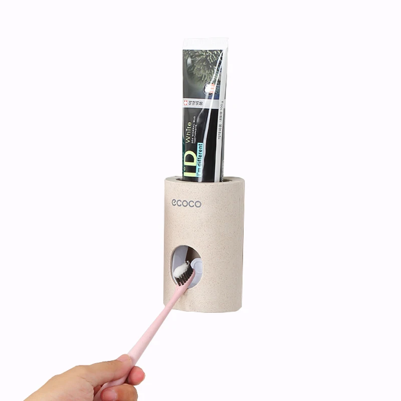 Пшеничная солома Автоматический Диспенсер зубной пасты настенный дозатор товары для дома, ванной набор пасты держатель