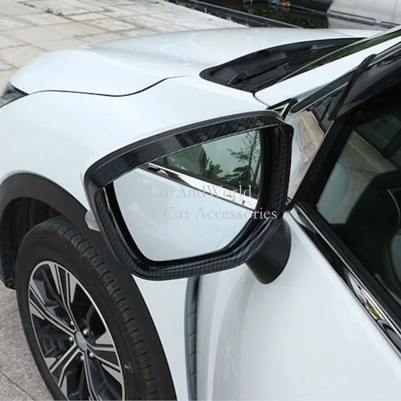 Углеродное волокно для Mitsubishi Eclipse Cross заднего вида козырек против дождя на зеркало заднего вида крышка зеркала заднего вида отделка автомобильный стиль аксессуары