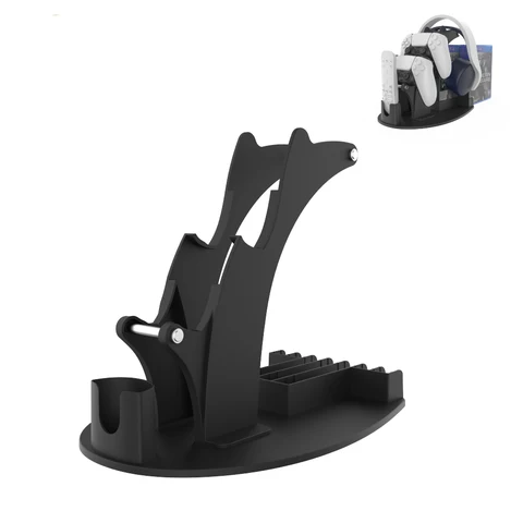 Controller Stand with Headphone  Hanger Remote Control Game Discs Storage Rack Mount Holder For PS5/PS4/XBOX/NS Switch