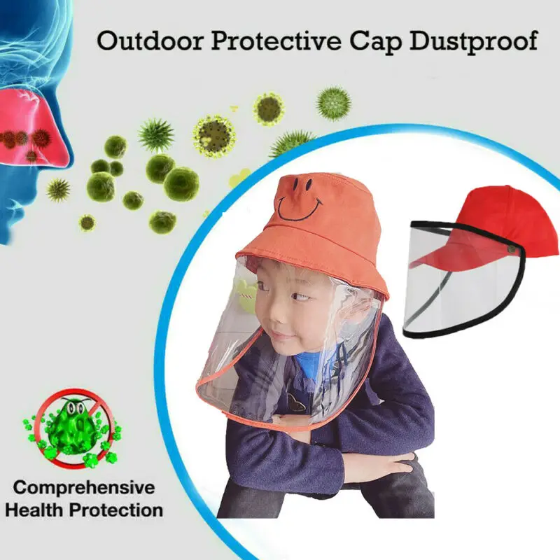 

Hat-Mounted Transparent Mask Protective Cap Face Mask Plastic Anti-fog Saliva