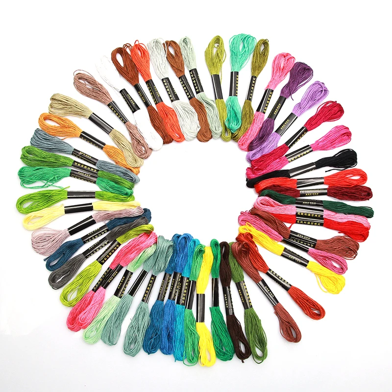 50 Colors Threads Cross Stitch Thread Diy Knitting Spiraea Home Handmade Floss Sewing Skeins Craft Knitted Embroidery Thread