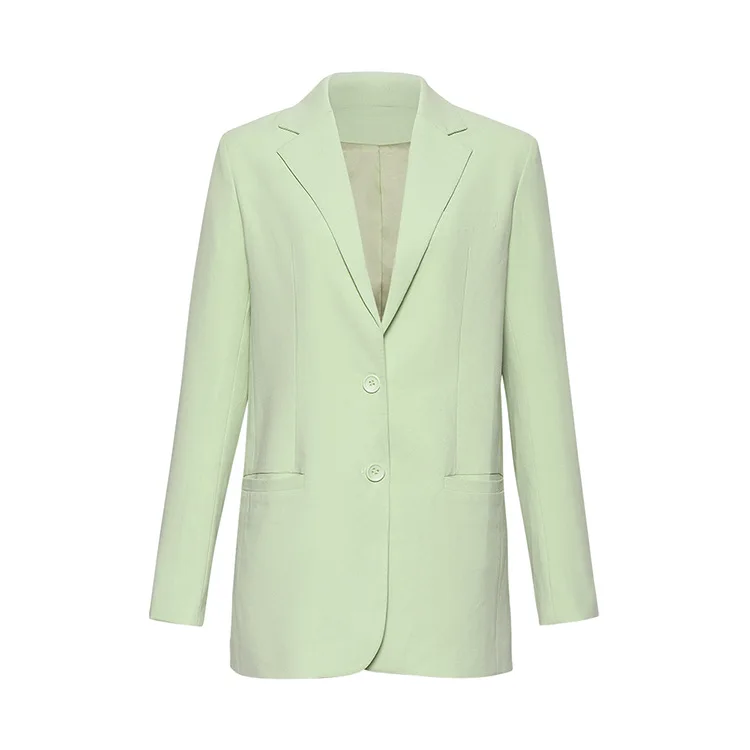 Green Blazer Дизайнерский высококачественный Женский Брючный костюм Блейзер, пиджак, пальто Топ костюм брюки женский офисный формальный тонкий из двух частей - Цвет: Green Blazer