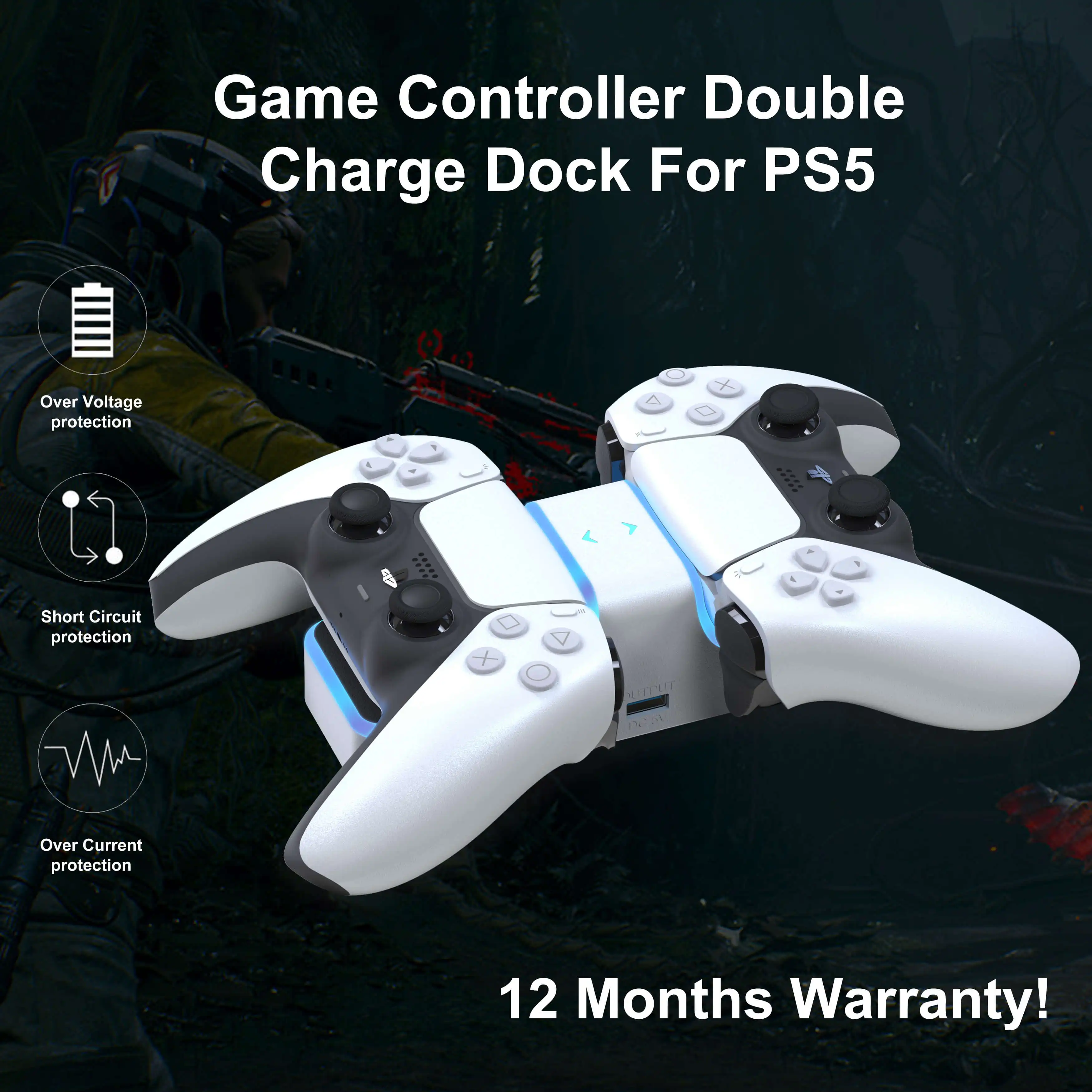 Dock-Charger-Stand Game-Controller Ps5-Accessories Dualsense Playstation-5 Wireless 