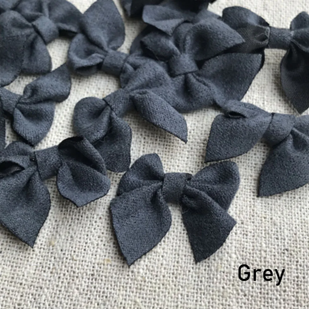 10 шт. куклы DIY повязка с бантом детские игрушки ручной работы кожаные украшения для девочек 9 цветов куклы аксессуары Подарки - Цвет: Grey