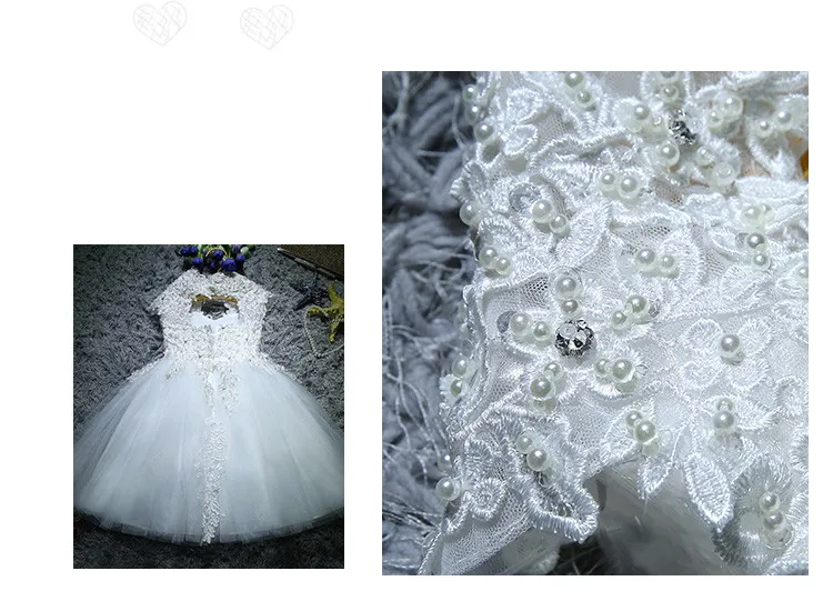 Белый Тюль-блеск, Платья с цветочным узором для девочек на свадьбу, вечерние платья для девочек, торжественное платье, детская одежда принцессы для девочек