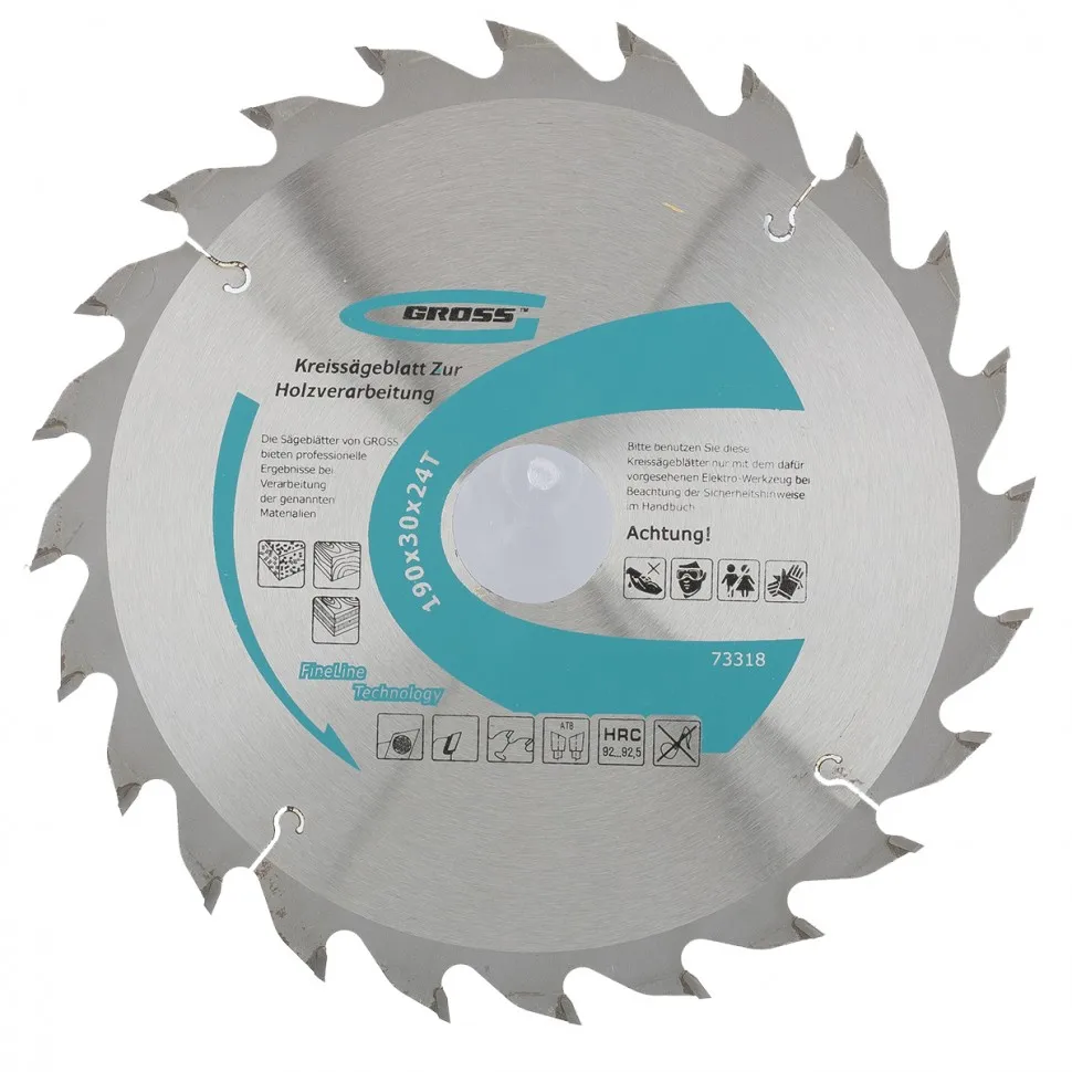 Tree saw blade 190 x 30 24t Gross | Инструменты
