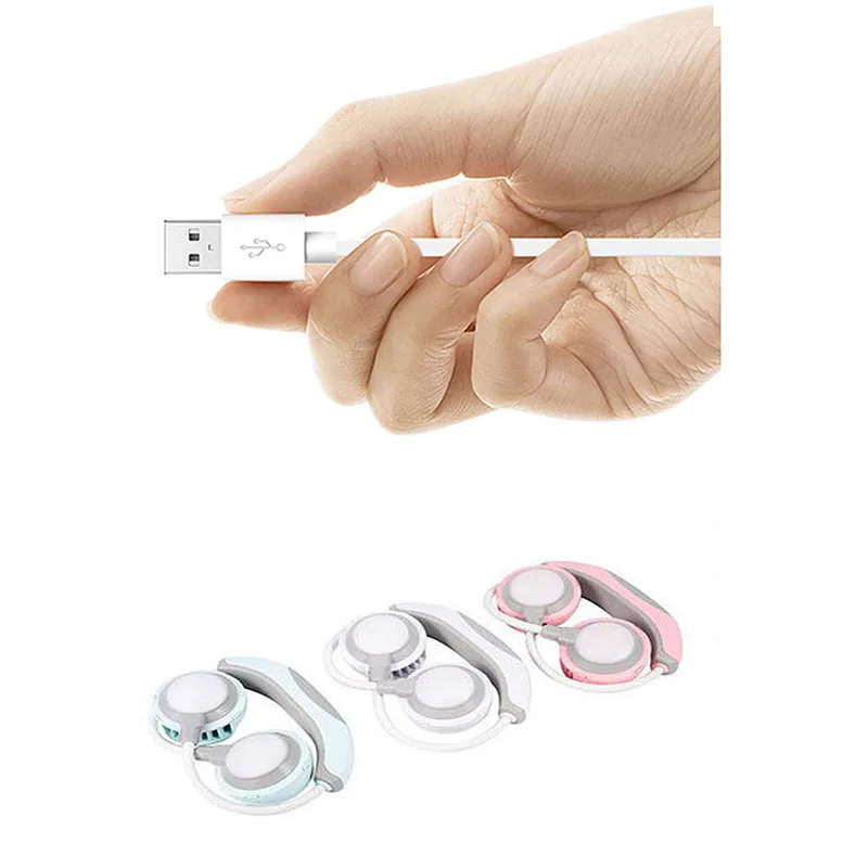 Регулируемый USB портативный веер свободные руки шейный подвесные перезаряжаемые