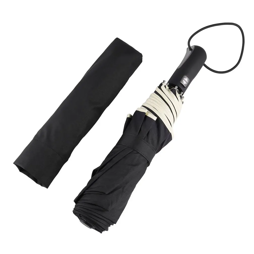 

Ergonomic Handle Foldable Tear-resistant Waterproof Extra Thick Steel Ribs Strecher 190T Pongee Auto On & Off Umbrella