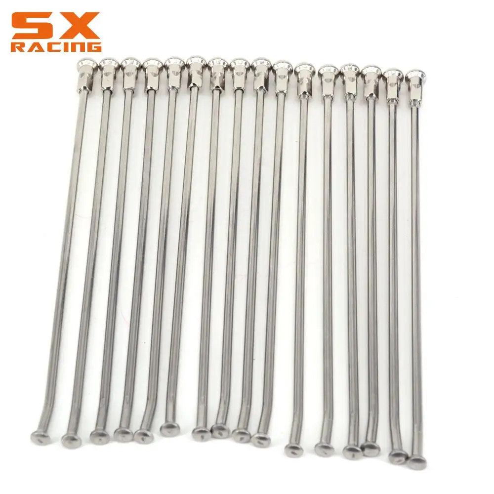 Dirt Bike Wheel Spoke Motorcycle 36 Pcs 21" Front 18" 19" Rear Wheel Steel Spokes Nipples Spokes Steel Wire Cap Hat For Honda CR CRF 250R 250X 450R Dirt Bike Wheel Spoke
