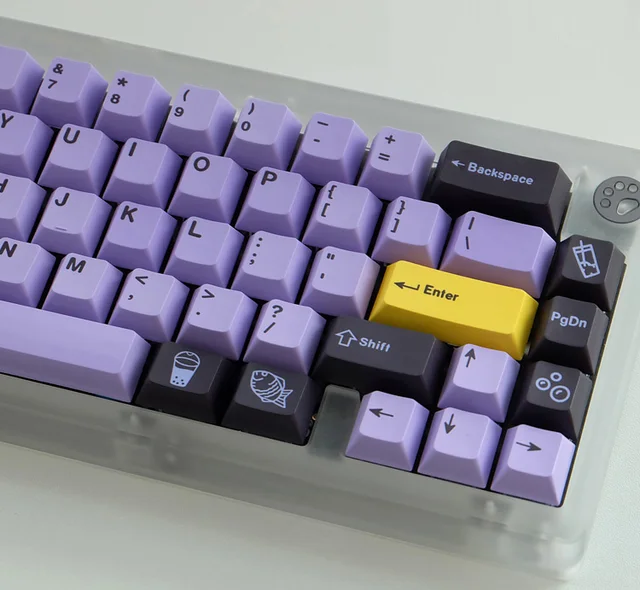 145 Keys Taro Keycaps PBT DYE Sublimation Mechanical Keyboard Key 