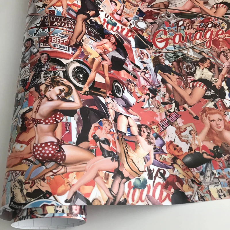 Graffiti Sexy Lady Women Pin Up Girl Vinile Wrap Sticker Per Laptop Skateboard Moto Auto Bici Bagagli Trolley Decalcomanie