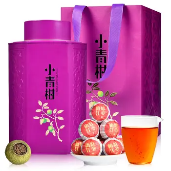 

2020 China Xinhui Xiaoqinggan Palace Little Green Mandarin Tangerine Peel Ripe Pu'er Tea for Cellulite and Promote Digestion