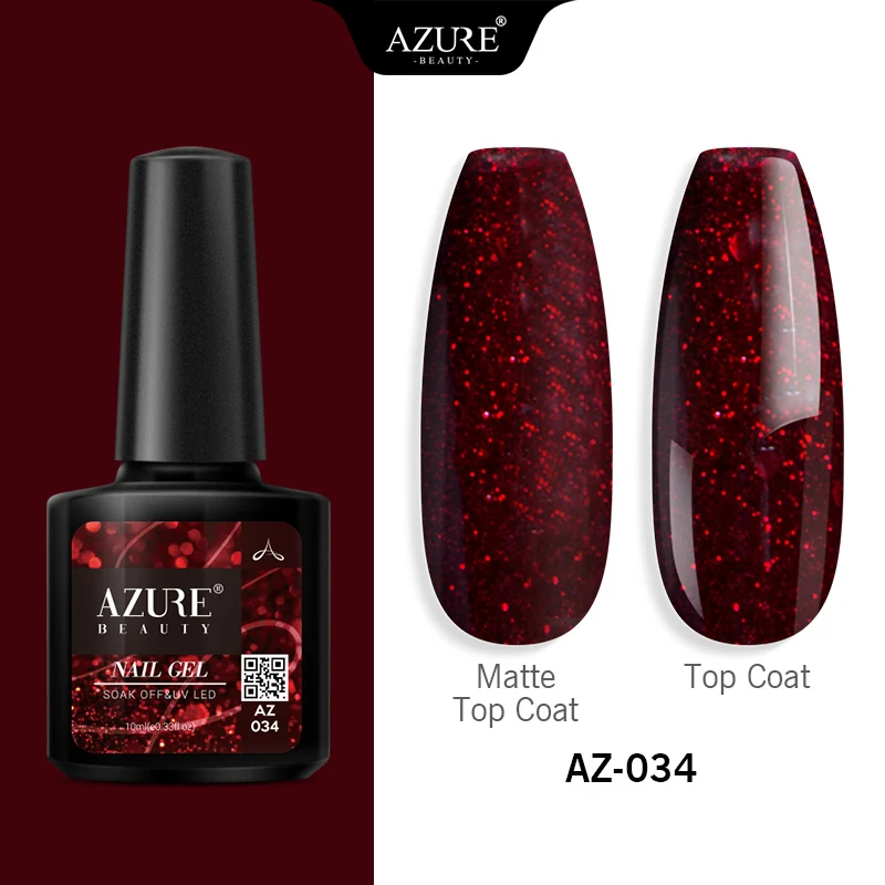 Azure beauty Гель-лак полуперманентный замачиваемый УФ/светодиодный Гель-лак розового цвета с матовым эффектом Гель-лак для нейл-арта маникюра - Цвет: AZ-034