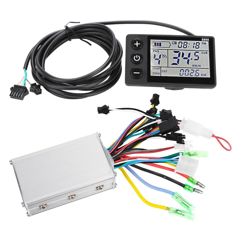 

ABUO-24V-36V 250W-350W Electric Bike Controller with LCD Display Brushless Bicycle Motor Scooter Controller E-Bike Accessor