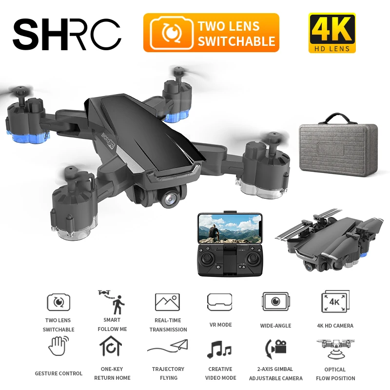 SHRC H3 GPS RC ドローン 4 18K HD カメラ 