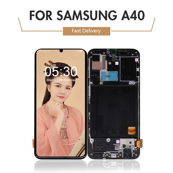 

Super AMOLED For Samsung A40 LCD A405 LCD Display Touch Screen Digitizer Assembly with Frame Replacement Parts Free Shipping